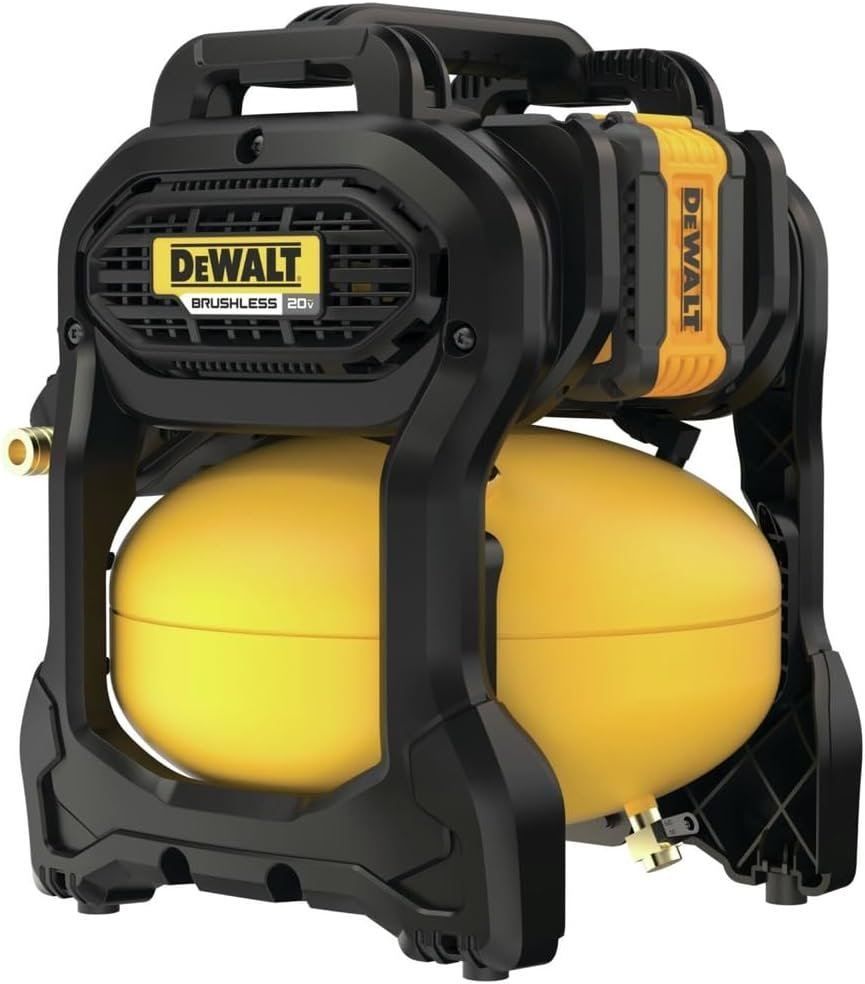 DEWALT 20V MAX* Portable Cordless Air Compressor Kit, 2.5 Gallons, PSI, Brushless with Battery Charger (DCC2520T1)