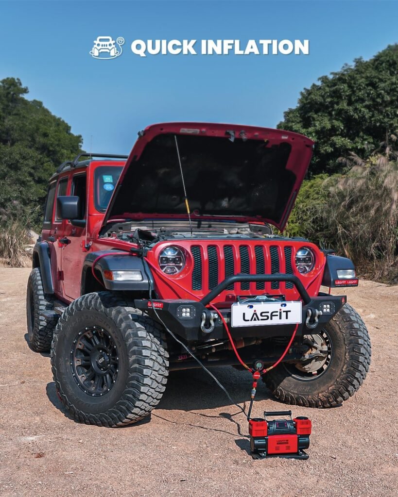 [2026 Upgraded] LASFIT H4 Tire Inflation Deflation System [No Leak  Kink] 200″ Wheelbase Universal Rapid High Flow Off Road Tire Deflator, Tire Air Up Down to Inflate or Deflate at Once