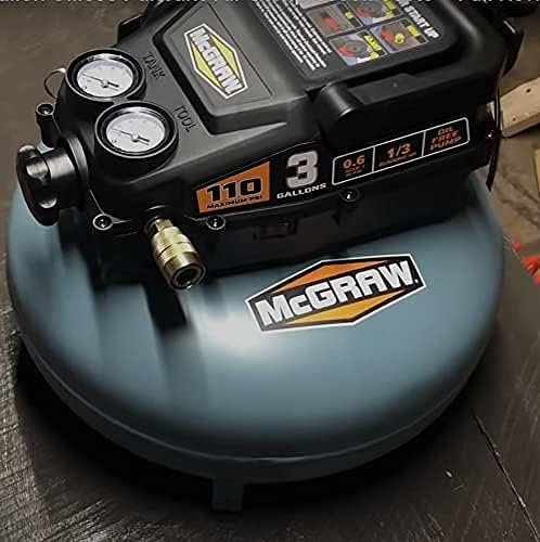 3 Gallon/3 HP PSI Oil-Free Pancake Air Compressor