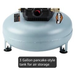3 Gallon 1/3 HP 110 PSI Oil-Free Pancake Air Compressor