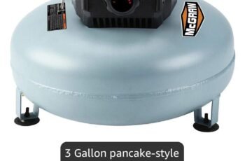 3 Gallon 1/3 HP 110 PSI Oil-Free Pancake Air Compressor