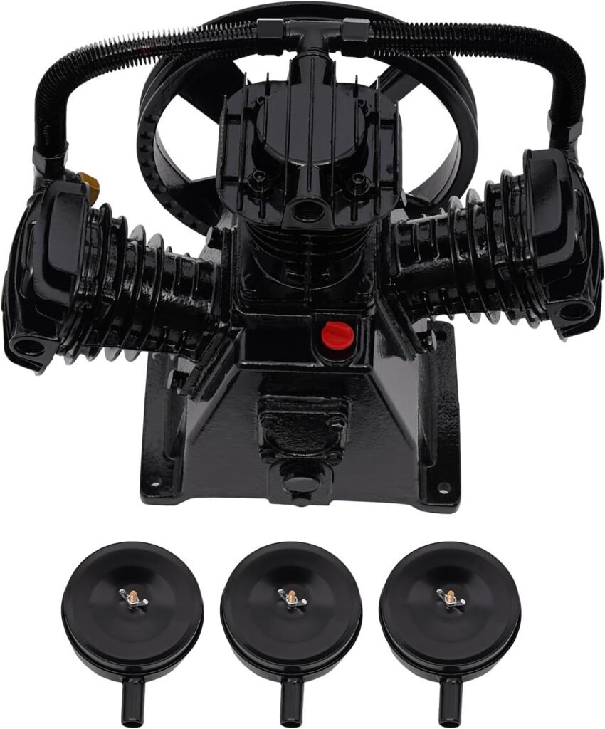 Air Compressor Pump Head, 115PSI 4-5HP Air Compressor Pump Replacement with Air. Filter Mufflers