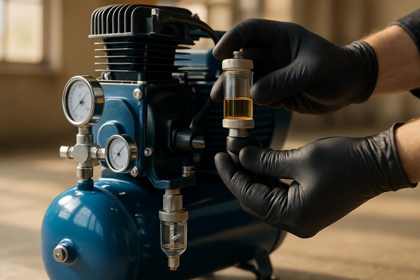 drain moisture manage oil regularly