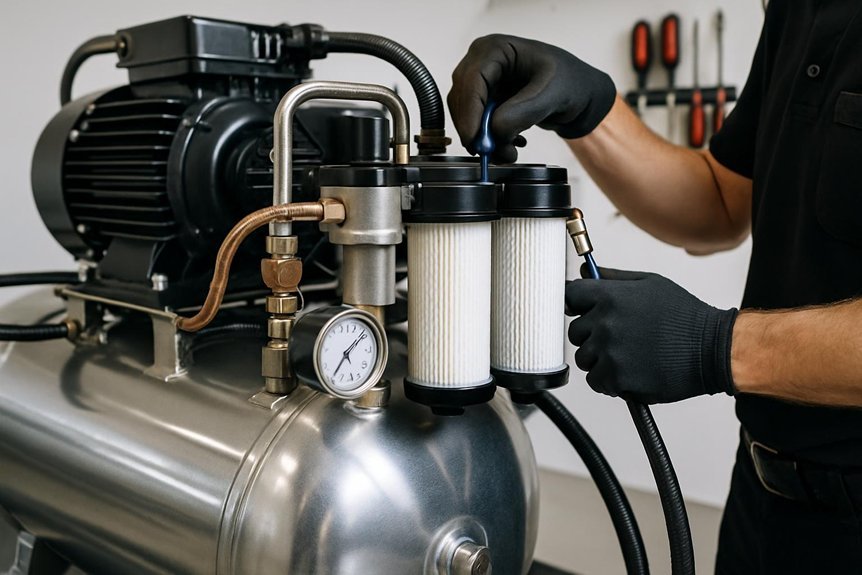 keep filters clean drain tanks seal lines
