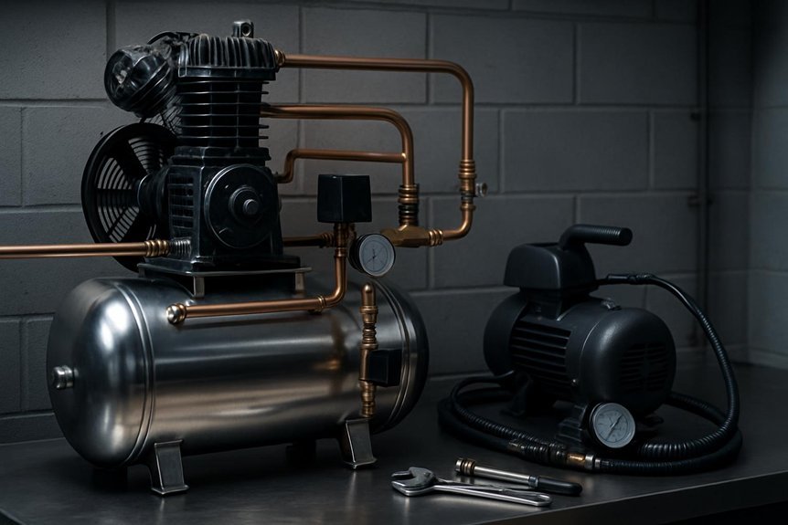 stationary compressor mechanisms motors plumbing