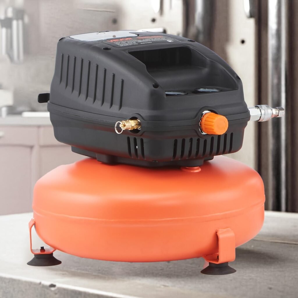VEVOR Gallon Air Compressor,/3HP 0.54CFM @ 90PSI Portable Pancake Air Compressor  100PSI Max Working Pressure, Oil-Free Compressor Tank for Tire Inflation, Spray Painting, Woodwork Nailing, 120V