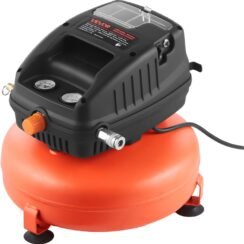 VEVOR 3 Gallon Air Compressor, 1/3HP 0.54CFM @ 90PSI Portable Pancake Air Compressor & 100PSI Max Working Pressure, Oil-Free Compressor Tank for Tire Inflation, Spray Painting, Woodwork Nailing, 120V