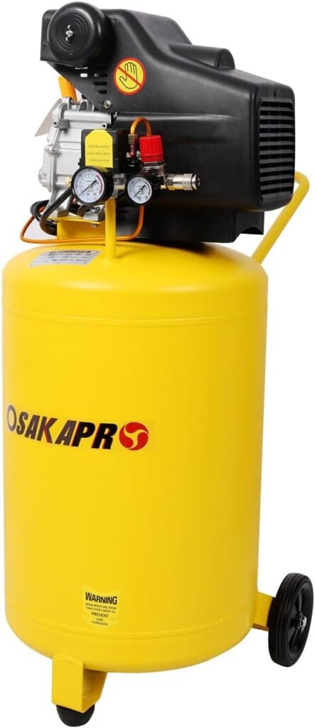 21 Gallon Portable Air Compressor, 110V/60HZ 2.5HP Motor, Max 115PSI Pressure, Yellow Tank Vertical Air Compressor for Garage, Workshop, DIY 21 Gallon Portable Air Compressor, 110V/60HZ 2.5HP Motor, Max 115PSI Pressure, Yellow Tank Vertical Air Compressor for Garage, Workshop, DIY