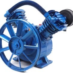 Air Compressor Pump Head, 3HP 183PSI 3.5CFM, 2-Cylinder Oil Lubricated Air Compressor Piston Pump Head, V-Type Cast Iron Replacement, Universal Air Compressor Pump Motor Head
