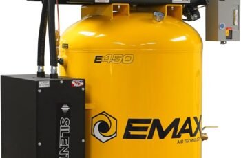 EMAX ESP10V120V1 10 HP 120 Gallon 2 Stage Single Phase Industrial V4 Pressure Lubricated Pump 38CFM@100 PSI Plus Patented Silent Air Compressor Review (2026)