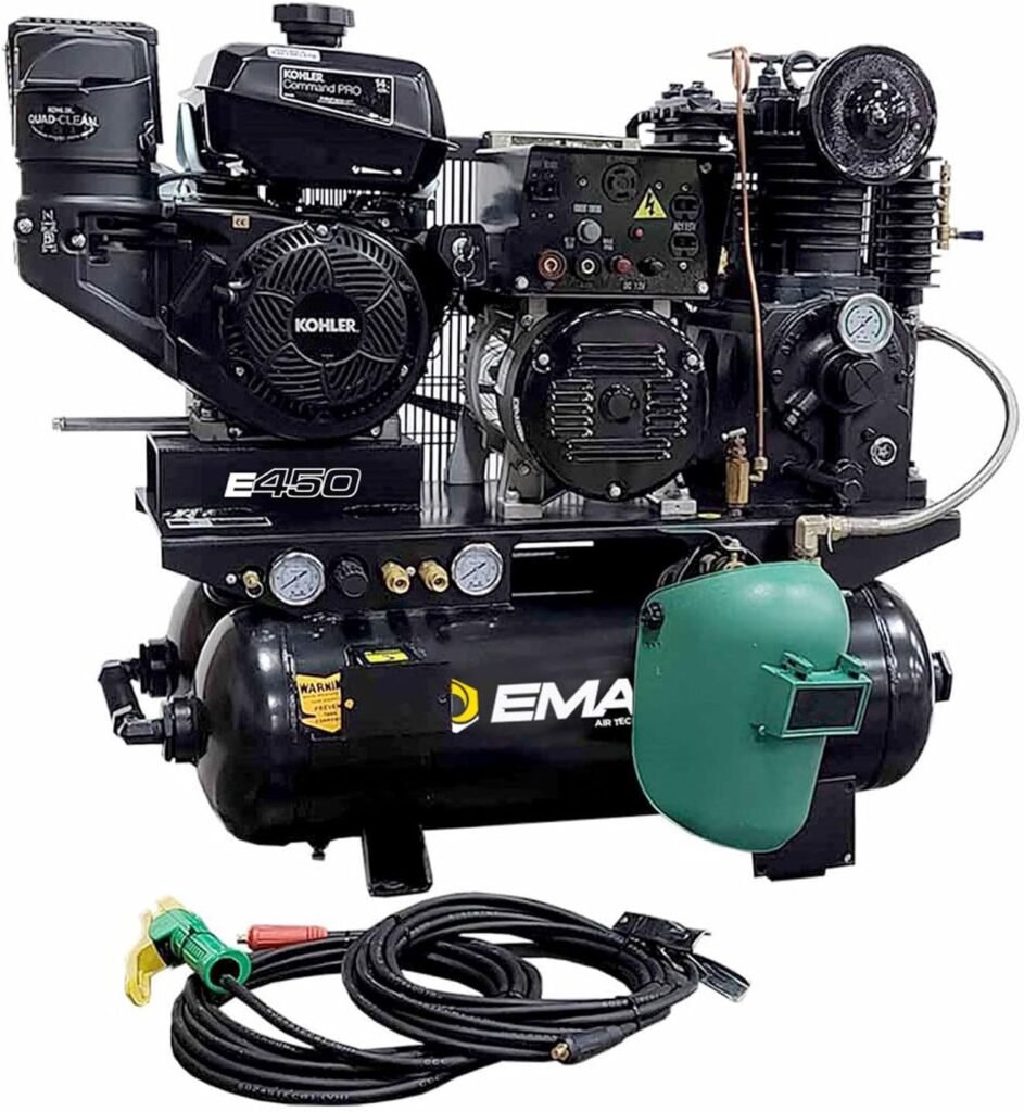 EMAX in Air Compressor - HP Air Compressor, Generator, Welder with Electric Start 5000W Generator - EGES14020T