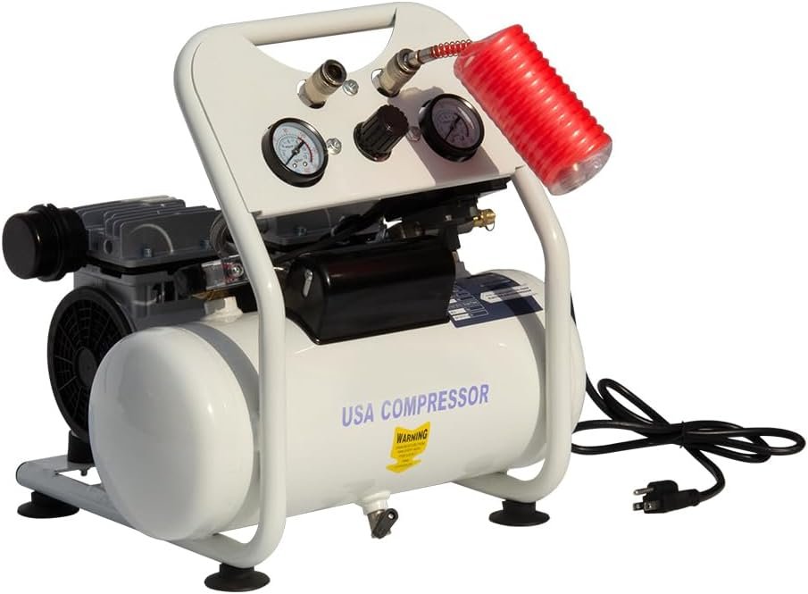Portable Air Compressor, Ultra Quiet Oil-Free Electric Air Compressor PSI Max with CFM, Quick Recovery, 2.5 Gallon Tank, Ideal for Tire Inflation, Hot Dog Air Tools Garage Auto Repair Portable Air Compressor, Ultra Quiet Oil-Free Electric Air Compressor PSI Max with CFM, Quick Recovery, 2.5 Gallon Tank, Ideal for Tire Inflation, Hot Dog Air Tools Garage Auto Repair
