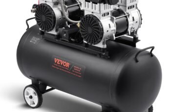 VEVOR Air Compressor, 20 Gallon Steel Tank, 4HP 10.6 CFM@90 PSI Oil Free Air Compressor & Max. 125PSI Pressure, 78dB Ultra Quiet Compressor for Auto Repair, Tire Inflation, Spray Painting (220V 60Hz)