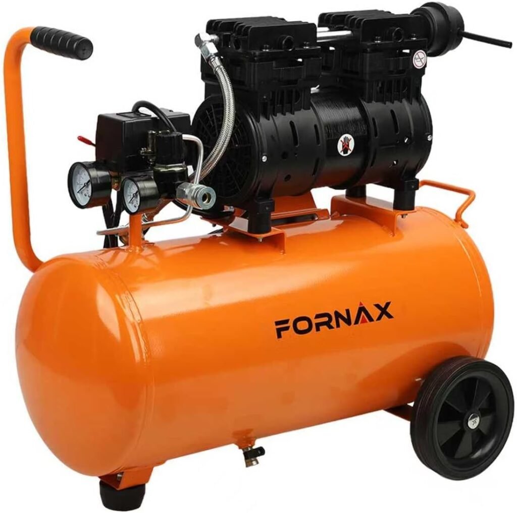 FORNAX Gallon Air Compressor, 1HP 2.2 CFM, Max PSI Oil-Free Air Compressor Tank, dB Ultra Quiet Compressor for Nail Guns, Tire Inflation, and DIY Home Projects