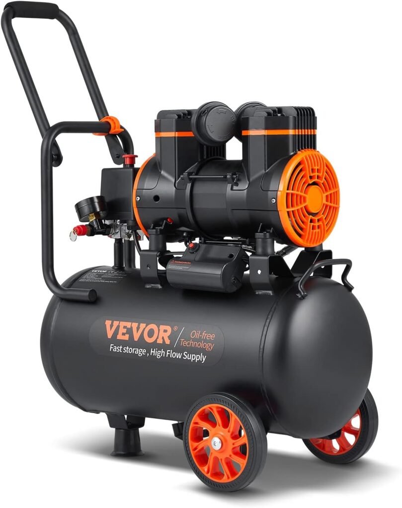 VEVOR 6.3 Gallon HP Air Compressor, Max 116PSI, Oil Free Compressor Tank