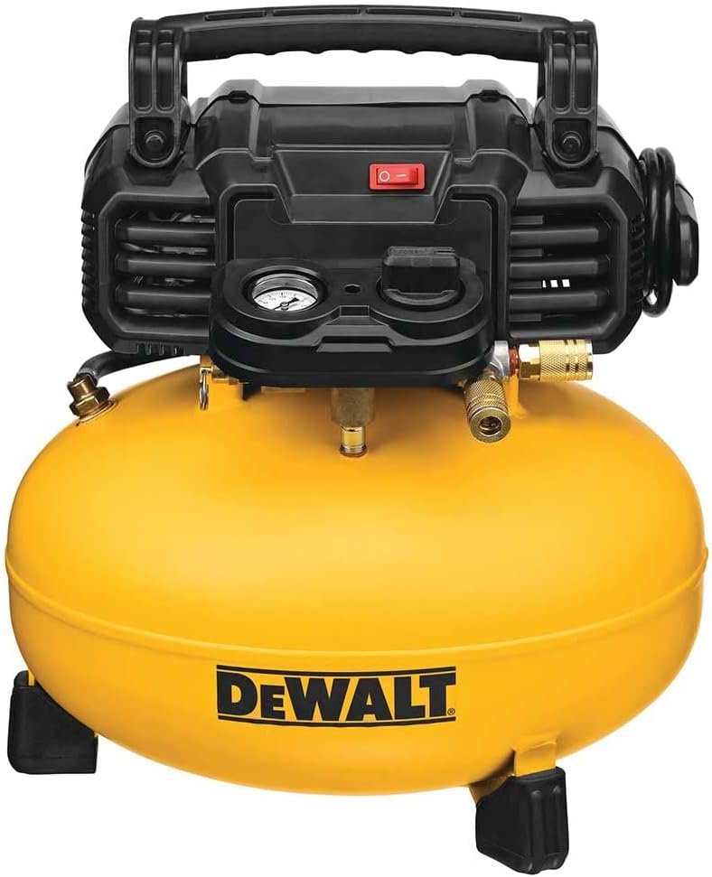 DEWALT DWFP1KIT Gauge Brad Nailer and Gallon Oil-Free Pancake Air Compressor Combo Kit