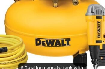 DEWALT DWFP1KIT 18 Gauge Brad Nailer and 6 Gallon Oil-Free Pancake Air Compressor Combo Kit