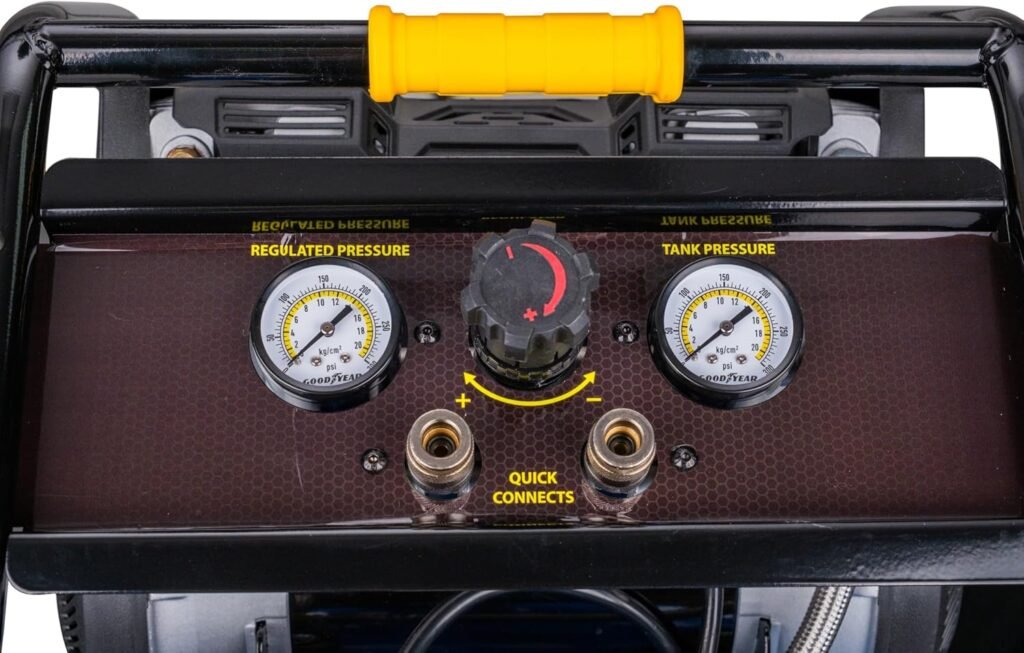 Goodyear Gallon PSI Super Quiet Oil Free Electric Vertical Air Compressor