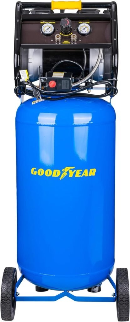 Goodyear Gallon PSI Super Quiet Oil Free Electric Vertical Air Compressor